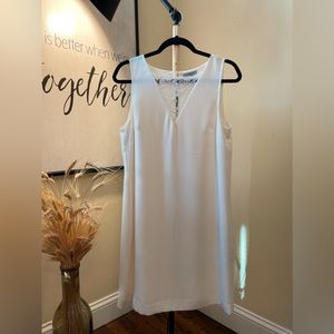 H&M Lacy Low Cut Detailed White/Off White Dress